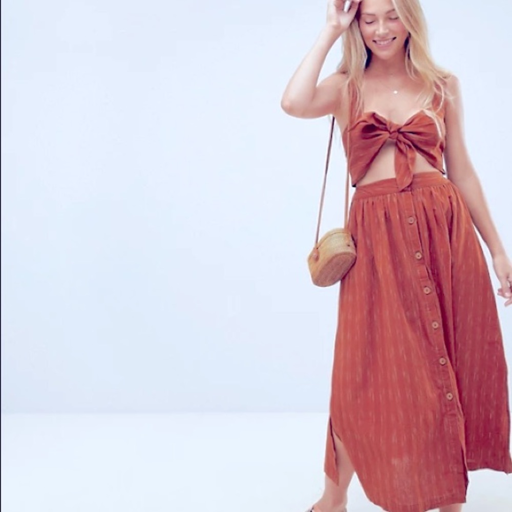 Free people Brown Caldasi Midi Dress